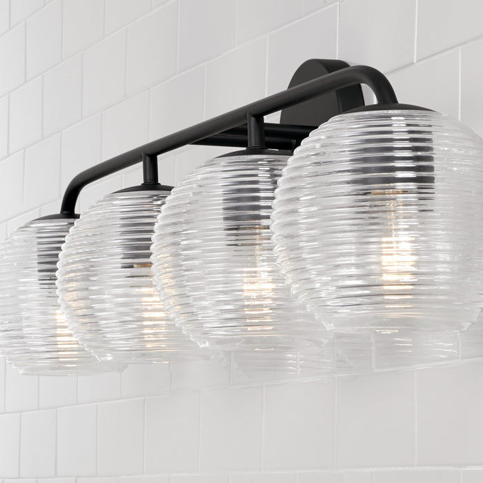 Capital Lighting 149941MB-544 Four Light Vanity, Matte Black