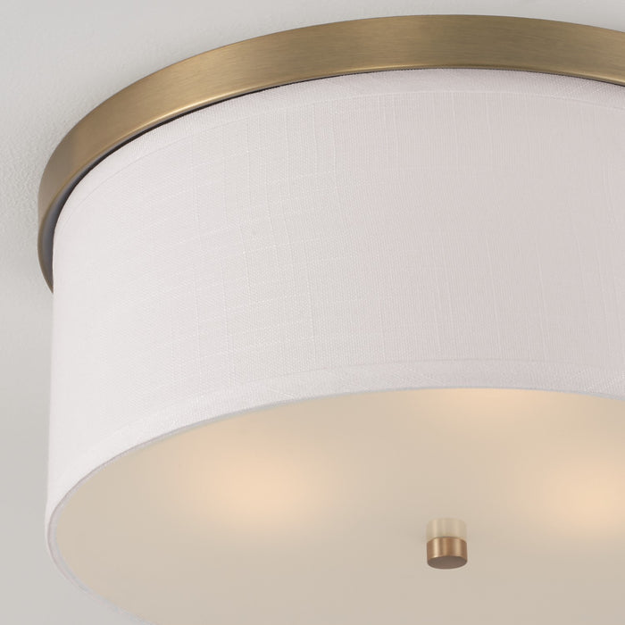 Capital Lighting 2015AD-480 Three Light Flush Mount, Aged Brass