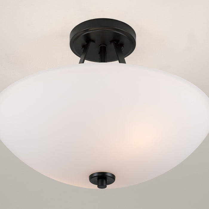 Capital Lighting 218921MB Two Light Dual Mount Semi Flush/Pendant, Matte Black