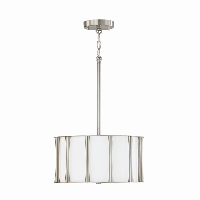 Capital Lighting 244631BN Three Light Dual Mount Semi Flush/Pendant, Brushed Nickel