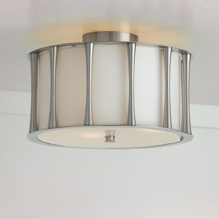 Capital Lighting 244631BN Three Light Dual Mount Semi Flush/Pendant, Brushed Nickel