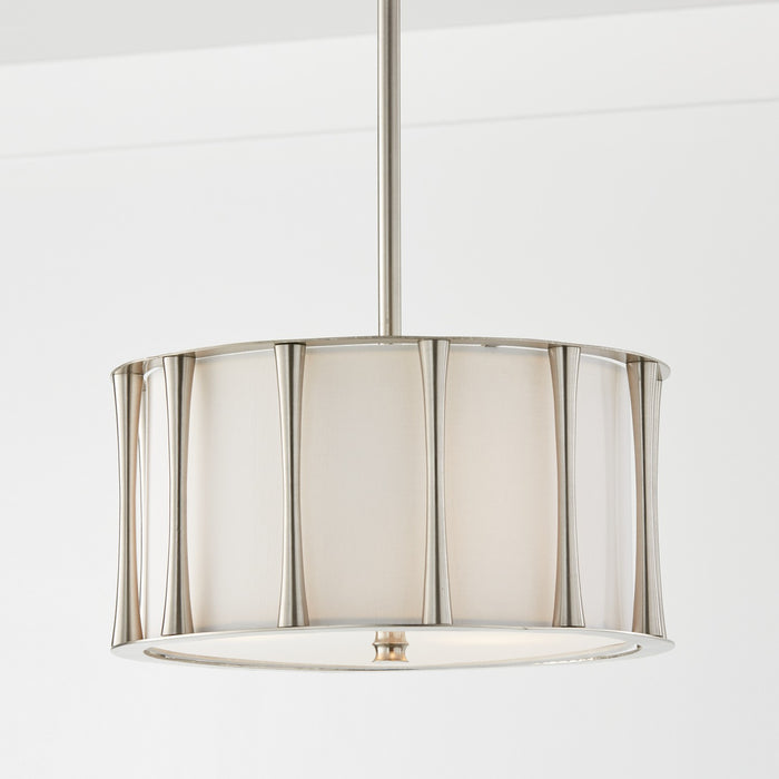 Capital Lighting 244631BN Three Light Dual Mount Semi Flush/Pendant, Brushed Nickel