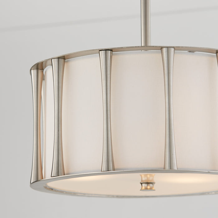 Capital Lighting 244631BN Three Light Dual Mount Semi Flush/Pendant, Brushed Nickel