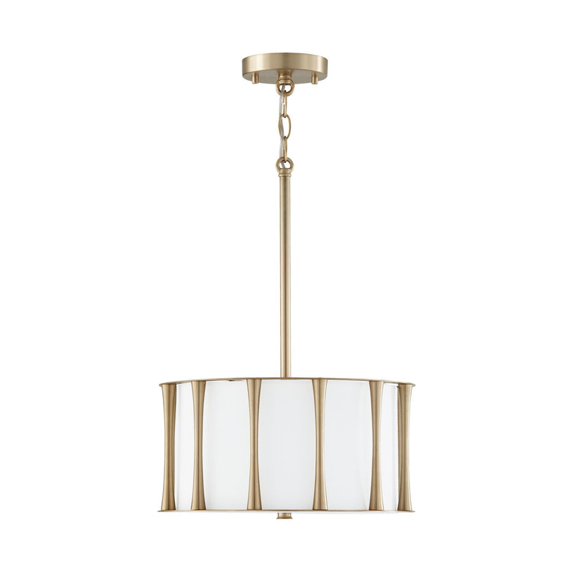 Capital Lighting 244631MA Three Light Dual Mount Semi Flush/Pendant, Matte Brass