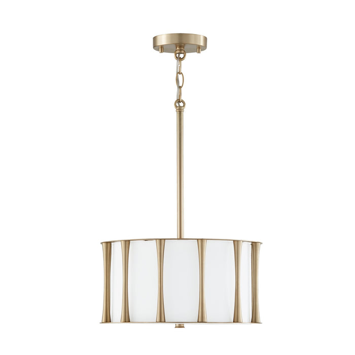 Capital Lighting 244631MA Three Light Dual Mount Semi Flush/Pendant, Matte Brass
