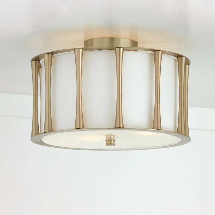 Capital Lighting 244631MA Three Light Dual Mount Semi Flush/Pendant, Matte Brass