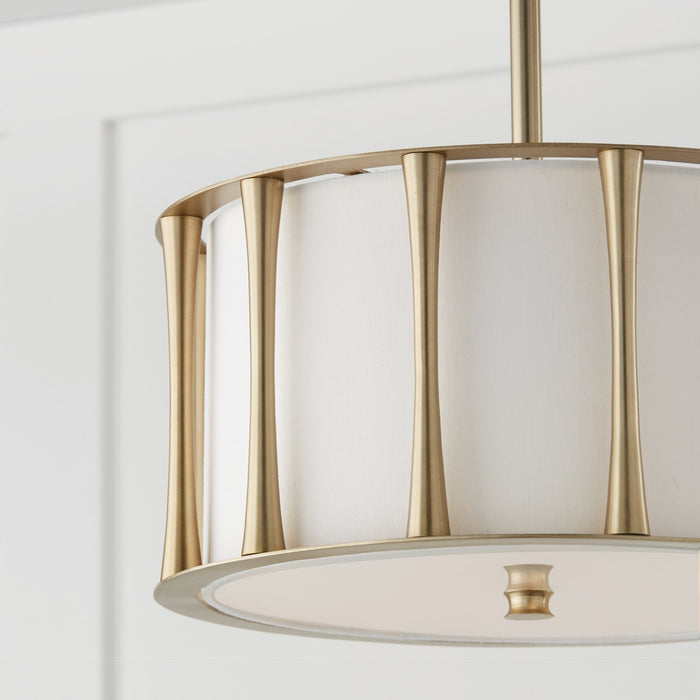 Capital Lighting 244631MA Three Light Dual Mount Semi Flush/Pendant, Matte Brass