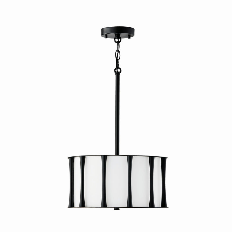 Capital Lighting 244631MB Three Light Dual Mount Semi Flush/Pendant, Matte Black