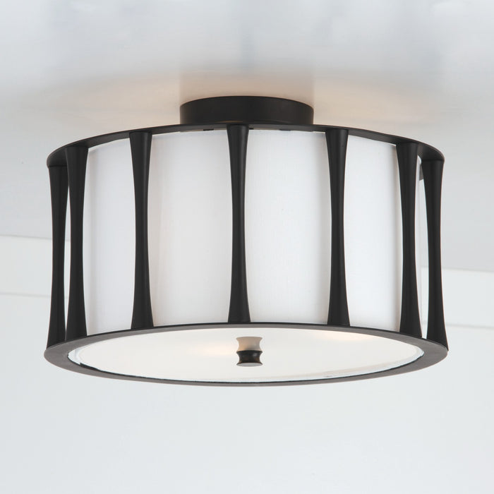 Capital Lighting 244631MB Three Light Dual Mount Semi Flush/Pendant, Matte Black