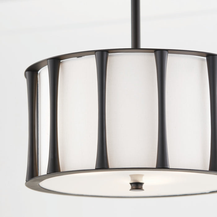 Capital Lighting 244631MB Three Light Dual Mount Semi Flush/Pendant, Matte Black