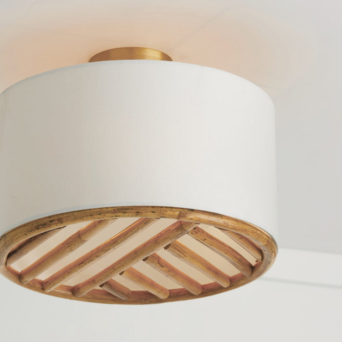 Capital Lighting 247431MA Three Light Dual Mount Semi Flush/Pendant, Matte Brass