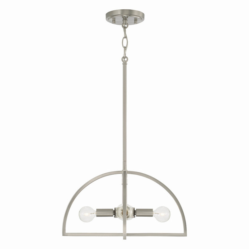 Capital Lighting 248841BN Four Light Dual Mount Semi Flush/Pendant, Brushed Nickel