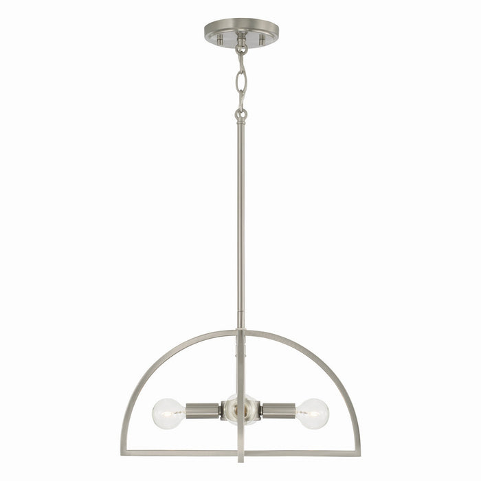 Capital Lighting 248841BN Four Light Dual Mount Semi Flush/Pendant, Brushed Nickel