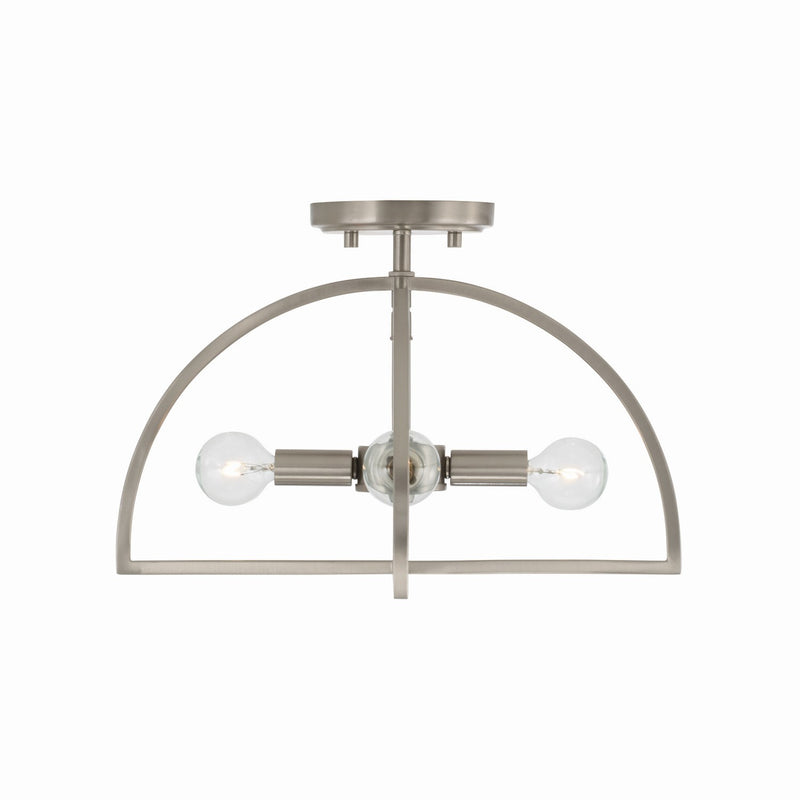 Capital Lighting 248841BN Four Light Dual Mount Semi Flush/Pendant, Brushed Nickel