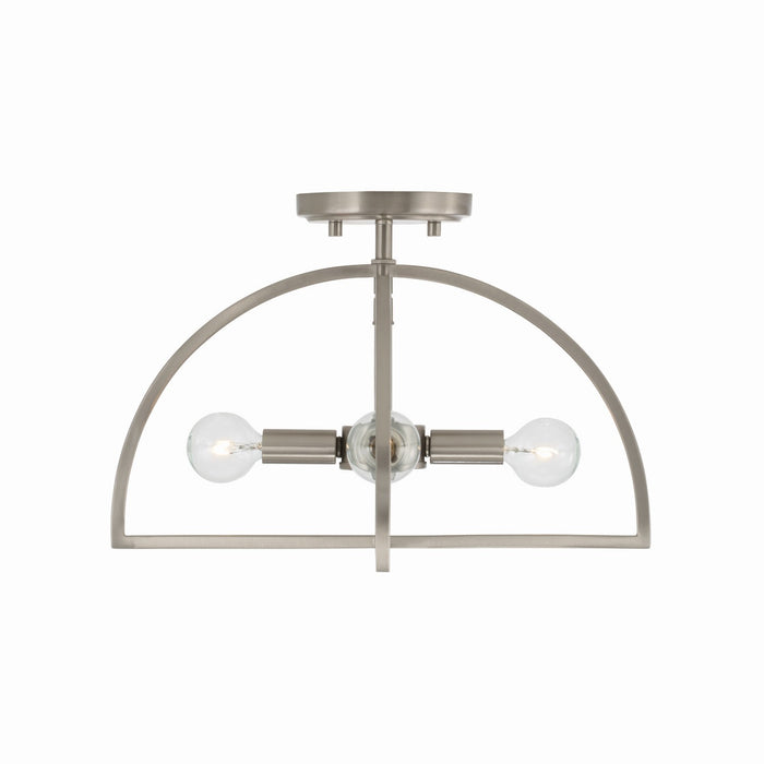 Capital Lighting 248841BN Four Light Dual Mount Semi Flush/Pendant, Brushed Nickel