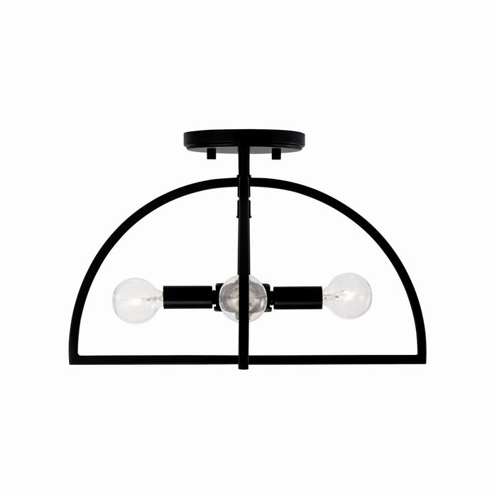 Capital Lighting 248841MB Four Light Dual Mount Semi Flush/Pendant, Matte Black
