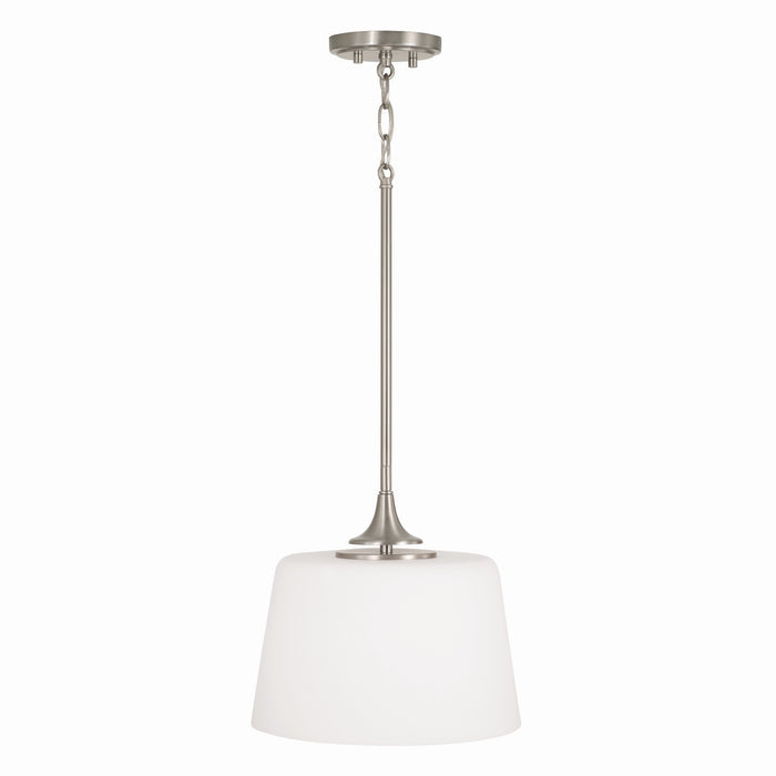 Capital Lighting 248911BN One Light Dual Mount Semi Flush/Pendant, Brushed Nickel
