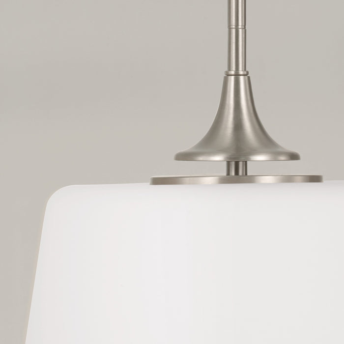 Capital Lighting 248911BN One Light Dual Mount Semi Flush/Pendant, Brushed Nickel