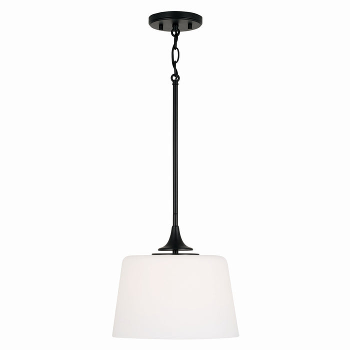 Capital Lighting 248911MB One Light Dual Mount Semi Flush/Pendant, Matte Black