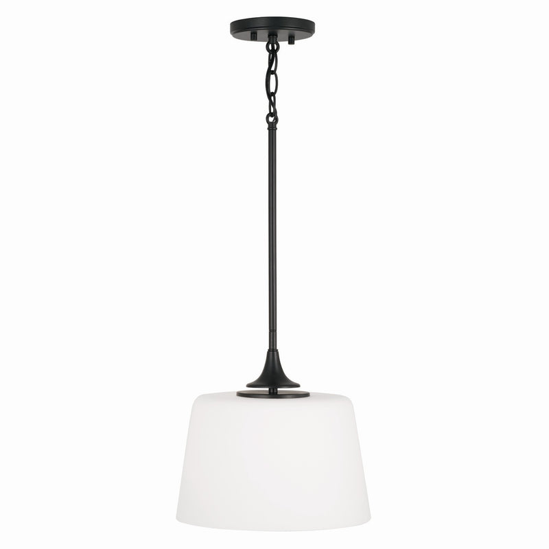 Capital Lighting 248911MB One Light Dual Mount Semi Flush/Pendant, Matte Black