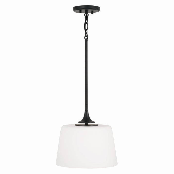 Capital Lighting 248911MB One Light Dual Mount Semi Flush/Pendant, Matte Black