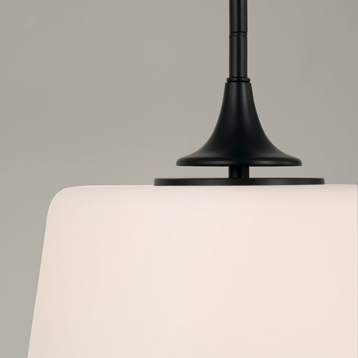 Capital Lighting 248911MB One Light Dual Mount Semi Flush/Pendant, Matte Black