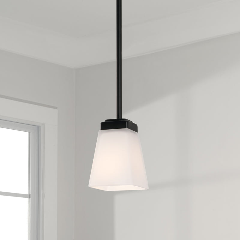 Capital Lighting 314411MB-334 One Light Pendant, Matte Black