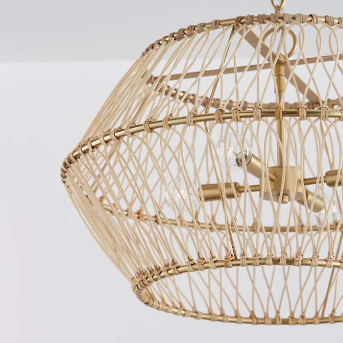 Capital Lighting 344142MA Four Light Pendant, Matte Brass
