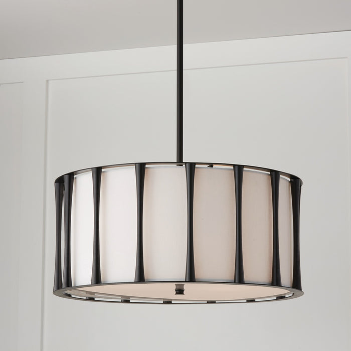 Capital Lighting 344641MB Four Light Pendant, Matte Black