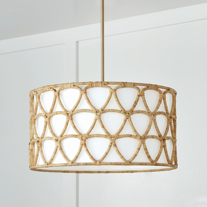 Capital Lighting 347241MA Four Light Pendant, Matte Brass
