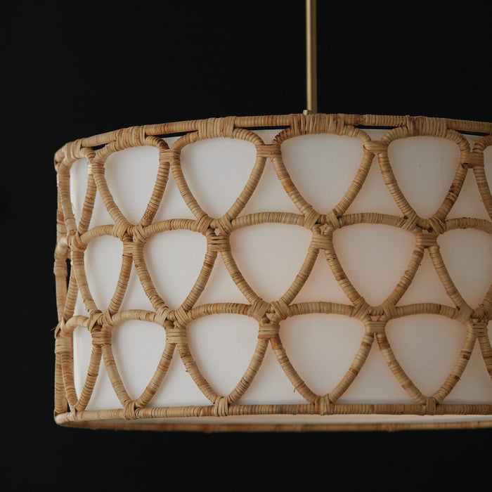 Capital Lighting 347241MA Four Light Pendant, Matte Brass