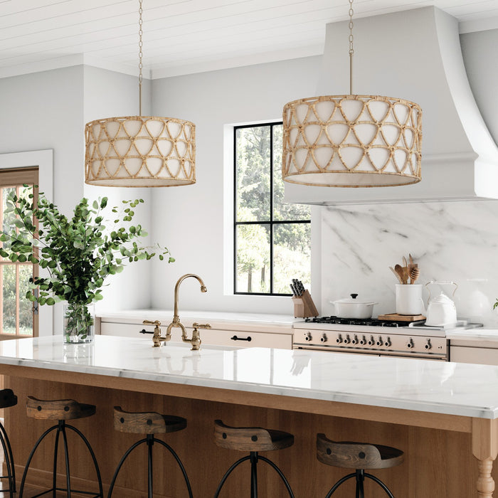 Capital Lighting 347241MA Four Light Pendant, Matte Brass