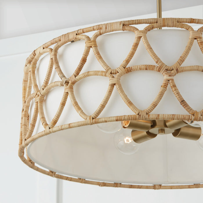 Capital Lighting 347242MA Four Light Pendant, Matte Brass