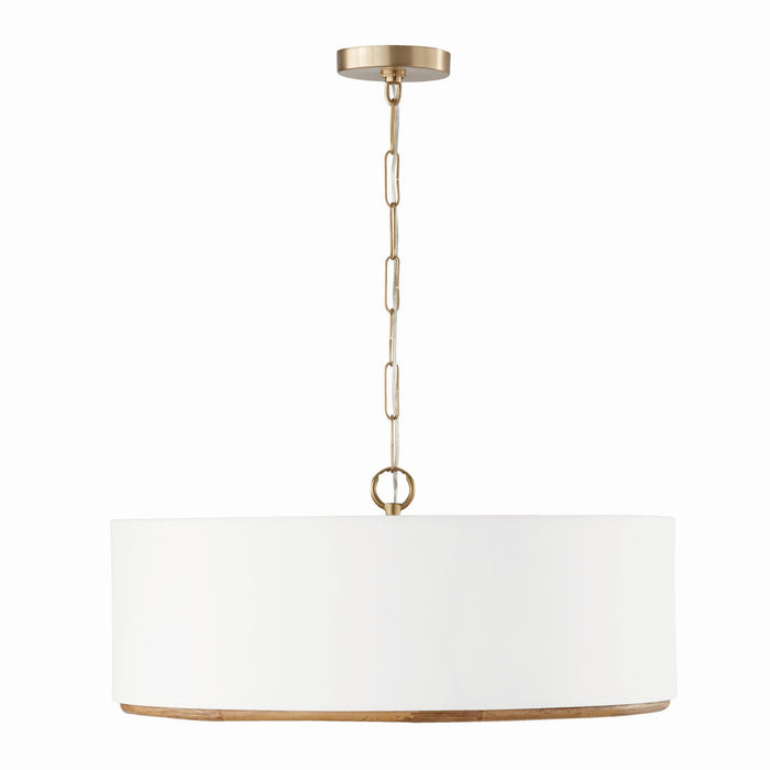 Capital Lighting 347441MA Four Light Pendant, Matte Brass