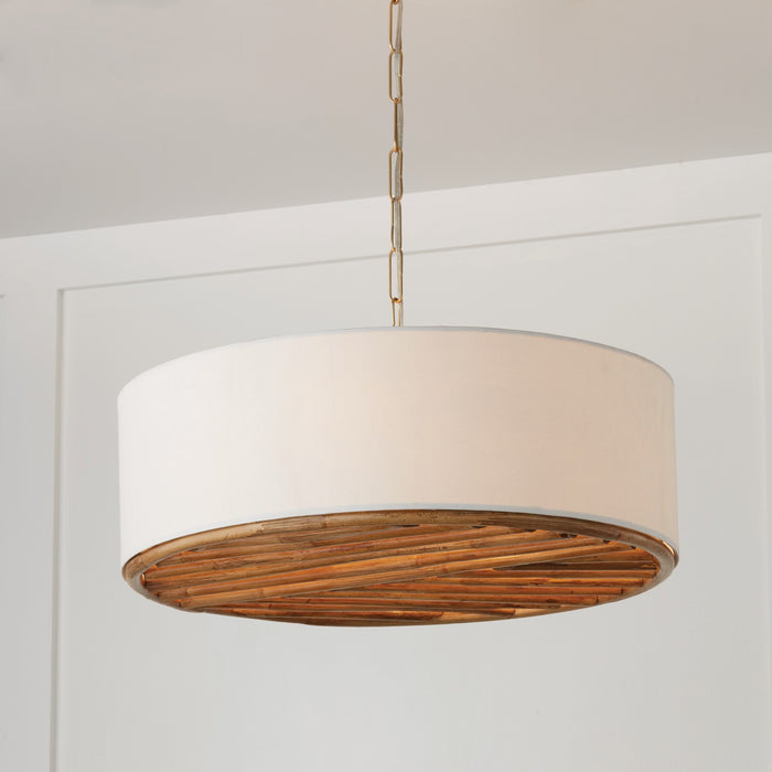 Capital Lighting 347441MA Four Light Pendant, Matte Brass