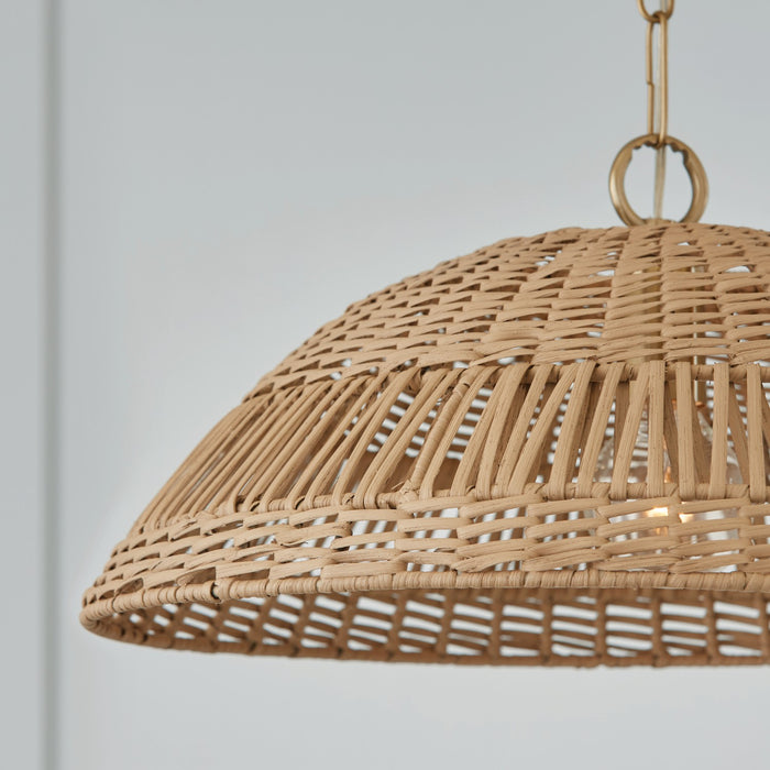 Capital Lighting 347511MA One Light Pendant, Matte Brass