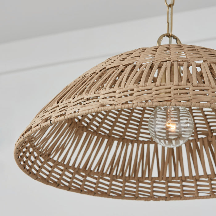 Capital Lighting 347511MA One Light Pendant, Matte Brass