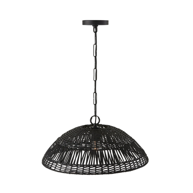 Capital Lighting 347511MB One Light Pendant, Matte Black