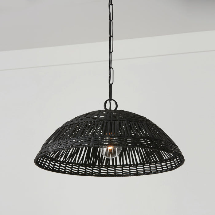 Capital Lighting 347511MB One Light Pendant, Matte Black