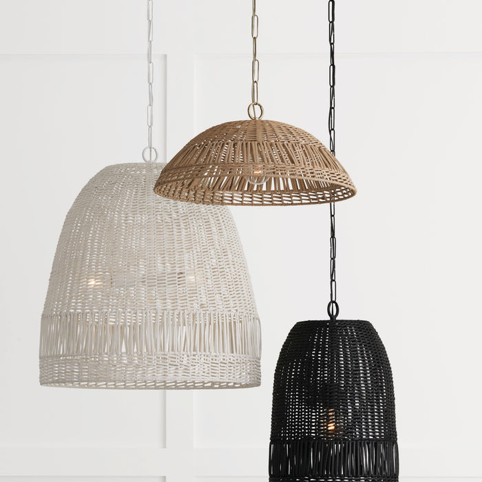 Capital Lighting 347512HH One Light Pendant, Chalk White
