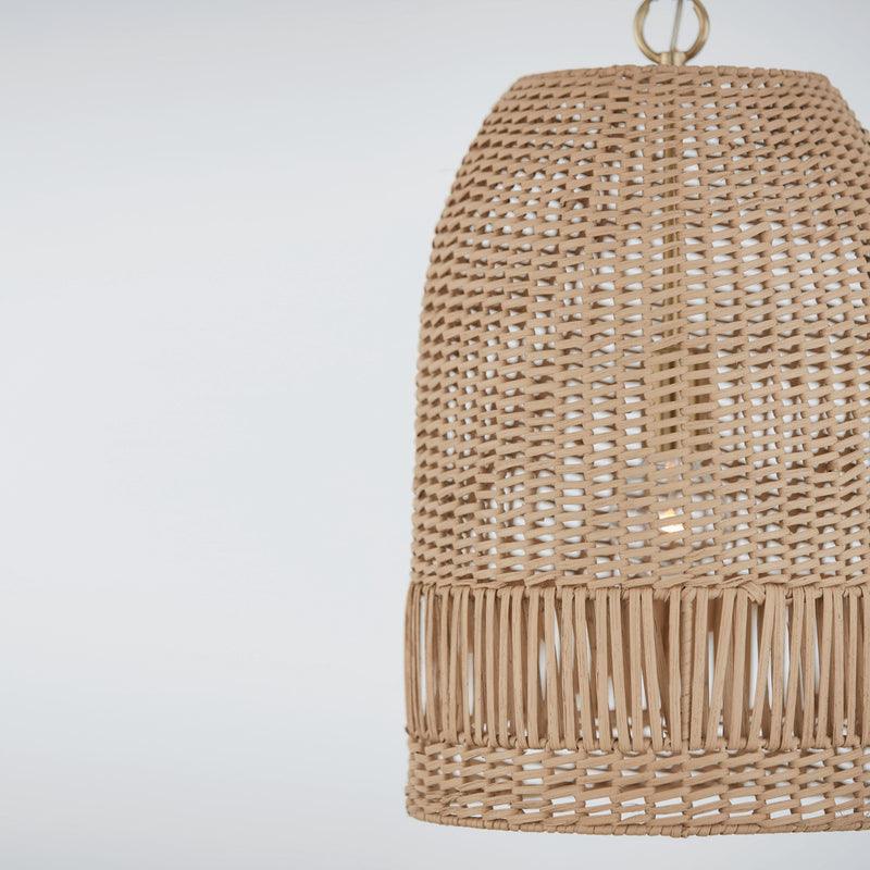 Capital Lighting 347512MA One Light Pendant, Matte Brass