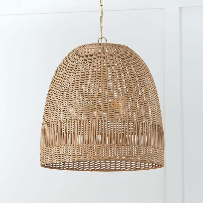 Capital Lighting 347533MA Three Light Pendant, Matte Brass