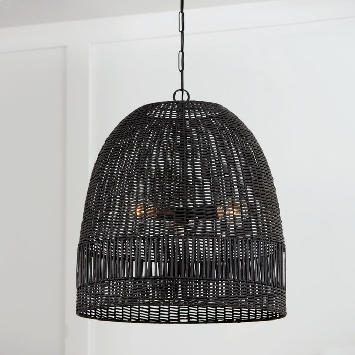 Capital Lighting 347533MB Three Light Pendant, Matte Black