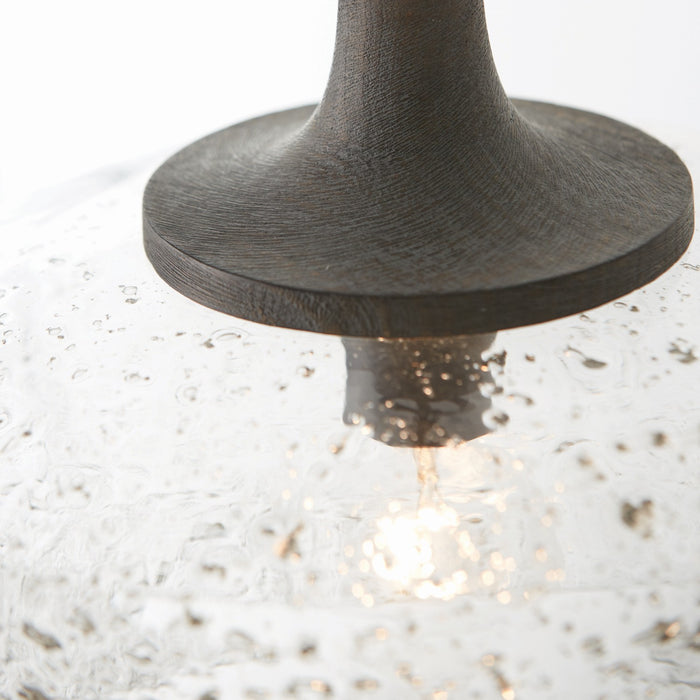 Capital Lighting 347611CK One Light Pendant, Carbon Grey and Black Iron