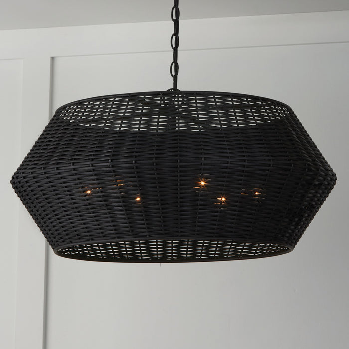 Capital Lighting 347861MB Six Light Pendant, Matte Black