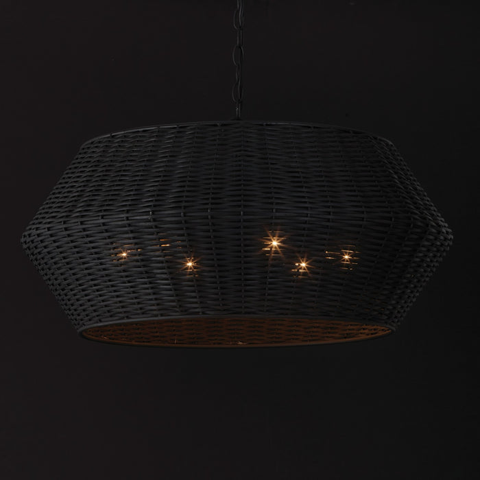 Capital Lighting 347861MB Six Light Pendant, Matte Black