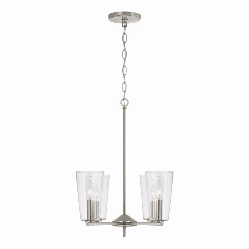 Capital Lighting 348641BN-538 Four Light Pendant, Brushed Nickel
