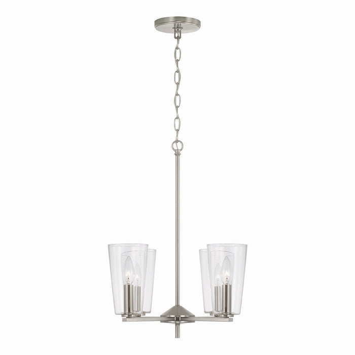 Capital Lighting 348641BN-538 Four Light Pendant, Brushed Nickel