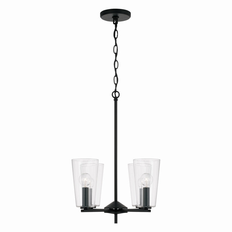 Capital Lighting 348641MB-538 Four Light Pendant, Matte Black