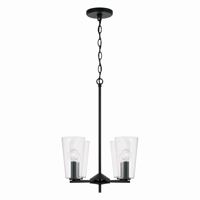 Capital Lighting 348641MB-538 Four Light Pendant, Matte Black